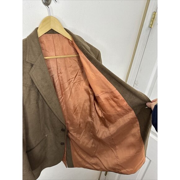 Vintage Western Men 42S Short Blazer Sports Coat Cowboy Rodeo Brown - Picture 5 of 7